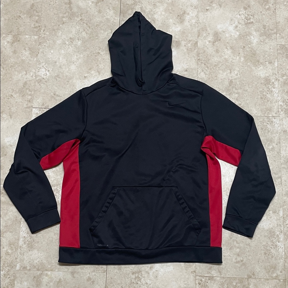 Nike Black and Red Pullover Hoodie XL